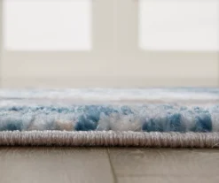 Fielding Cream & Blue Abstract Runner Rug, (2.5' X 7') -DHP Sales Store 810573871 3