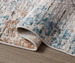 Fielding Cream & Blue Abstract Runner Rug, (2.5' X 7') -DHP Sales Store 810573871 4