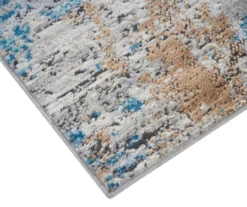 Fielding Cream & Blue Abstract Runner Rug, (2.5' X 7') -DHP Sales Store 810573871 5