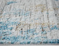 Fielding Cream & Blue Abstract Runner Rug, (2.5' X 7') -DHP Sales Store 810573871 7