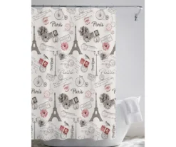 White & Taupe Paris & Faux Fur 14-Piece Bath Set -DHP Sales Store 810575051 2