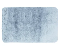 Adair Light Blue Watercolor & Faux Fur 14-Piece Bath Set -DHP Sales Store 810575054 3