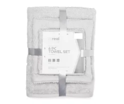 Real Living Checkerboard Texture 6-Piece Towel Set -DHP Sales Store 810575675