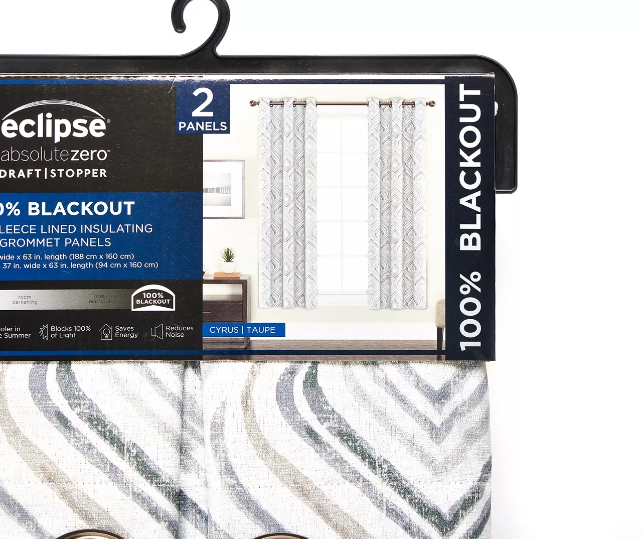Eclipse Cyrus Arabesque Grommet Blackout Curtain Panel Pair 5 Eclipse Cyrus Arabesque Grommet Blackout Curtain Panel Pair - Image 3