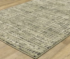 Senet Beige & Gray Abstract Crosshatch Area Rug, (2.3' X 7.6') -DHP Sales Store 810584464 11