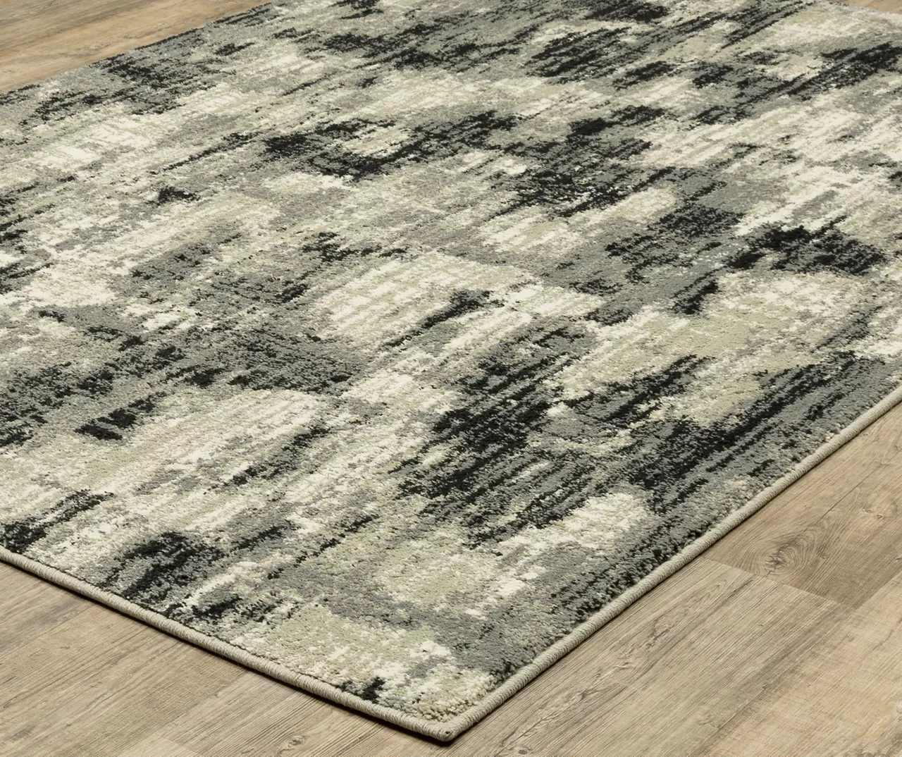 Seaburt Gray & Beige Abstract Area Rug, (2.3' X 7.6') 3 Seaburt Gray & Beige Abstract Area Rug, (2.3' X 7.6')