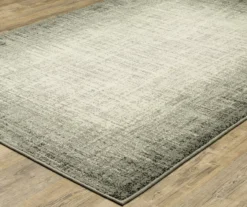 Senwe Gray & Beige Crosshatch Ombre Area Rug, (3.1' X 5.5')