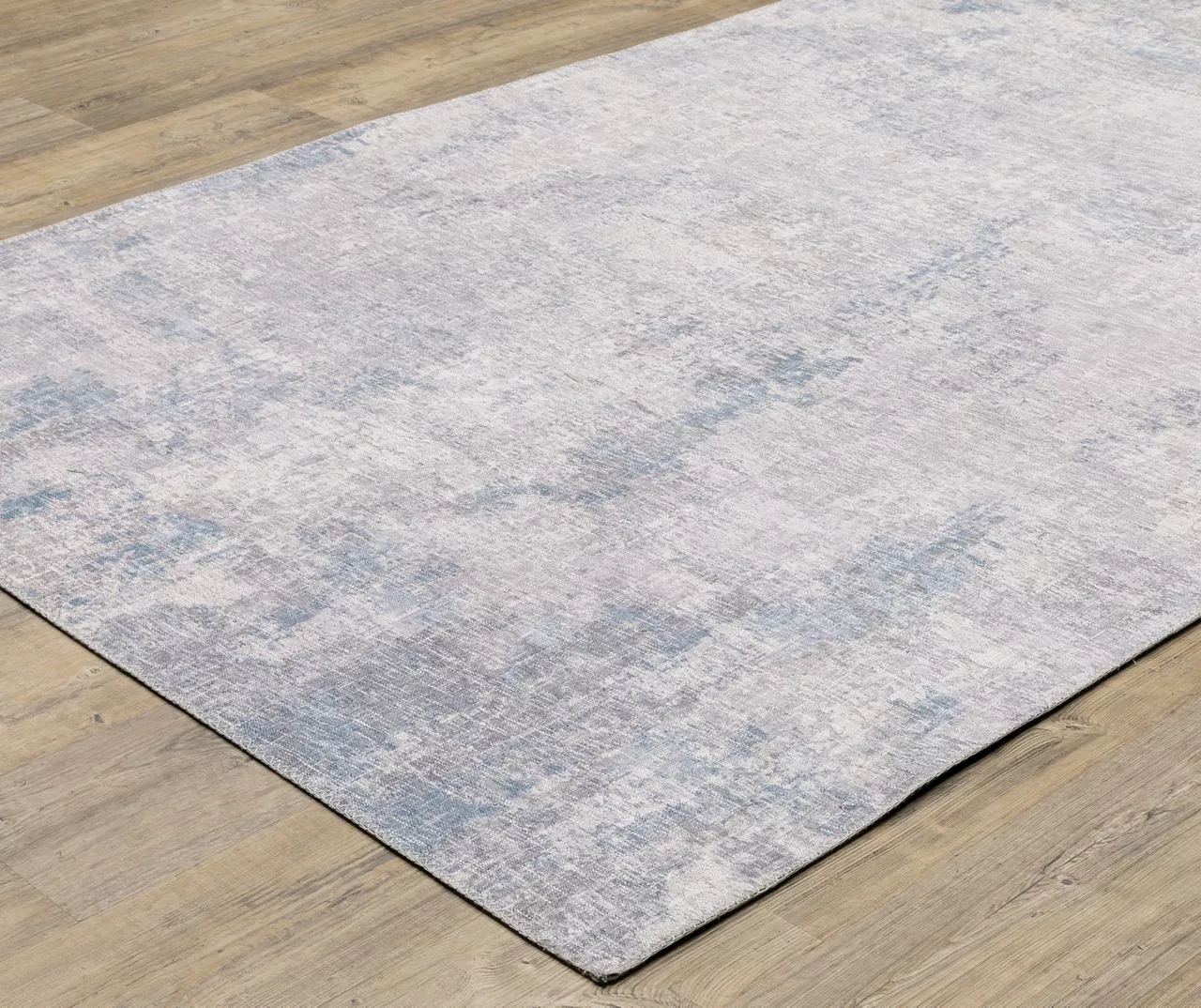 Mylan Gray & Blue Faux Hide Tile Pattern Area Rug, (2' X 8') 4 Mylan Gray & Blue Faux Hide Tile Pattern Area Rug, (2' X 8') - Image 2