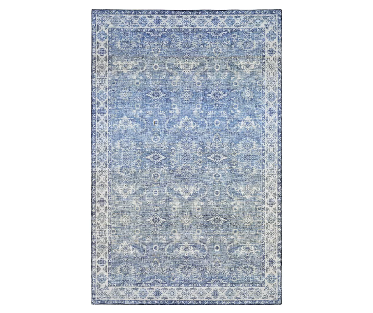 Myka Blue & White Floral Area Rug 4 Myka Blue & White Floral Area Rug - Image 2