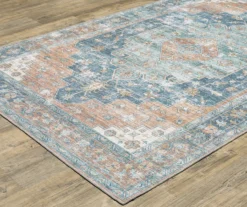 Mychael Rust & Blue Geometric Floral Area Rug, (2' X 8') 7 Mychael Rust & Blue Geometric Floral Area Rug, (2' X 8') -DHP Sales Store 810584565 1