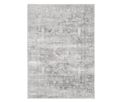 Maleak Gray & Ivory Distressed Geometric Area Rug, (3.6' X 5.6')