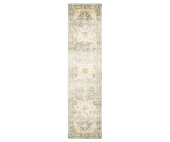 Savanna Gray & Gold Floral Geometric Area Rug