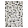 Myles Gray & Charcoal Faux Hide Hexagon Area Rug, (2' X 8') -DHP Sales Store 810584619