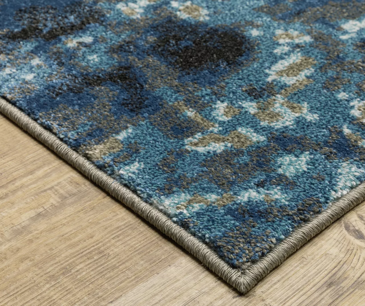 Vedie Blue & Taupe Abstract Area Rug, (6.7' X 9.2') 5 Vedie Blue & Taupe Abstract Area Rug, (6.7' X 9.2') - Image 3