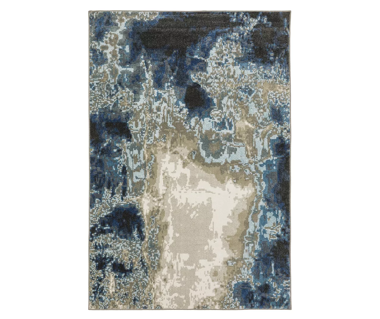 Vedie Blue & Taupe Abstract Area Rug, (6.7' X 9.2') 3 Vedie Blue & Taupe Abstract Area Rug, (6.7' X 9.2')
