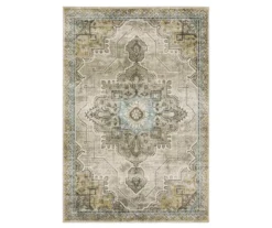 Vedi Gray & Blue Geometric Medallion Area Rug -DHP Sales Store 810584635
