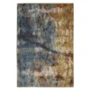 Velimeere Blue & Gold Abstract Area Rug, (2.3' X 7.6') -DHP Sales Store 810584671