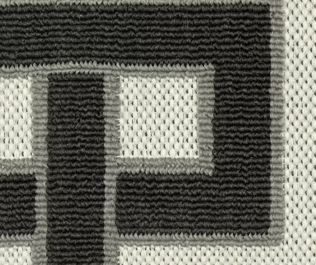 Torbet Beige & Black Loop Border Outdoor Area Rug, (1.1' X 7.3') 5 Torbet Beige & Black Loop Border Outdoor Area Rug, (1.1' X 7.3') - Image 3