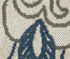 Torbert Beige & Blue Medallion Outdoor Area Rug, (1.1' X 7.3') -DHP Sales Store 810584726 4