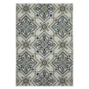 Torance Beige & Blue Linework Medallion Outdoor Area Rug, (1.1' X 7.3') -DHP Sales Store 810584740 2
