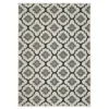 Torgnea Beige & Black Floral Quatrefoil Outdoor Area Rug, (1.1' X 7.3') -DHP Sales Store 810584759 2
