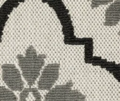 Torgnea Beige & Black Floral Quatrefoil Outdoor Area Rug -DHP Sales Store 810584759 4