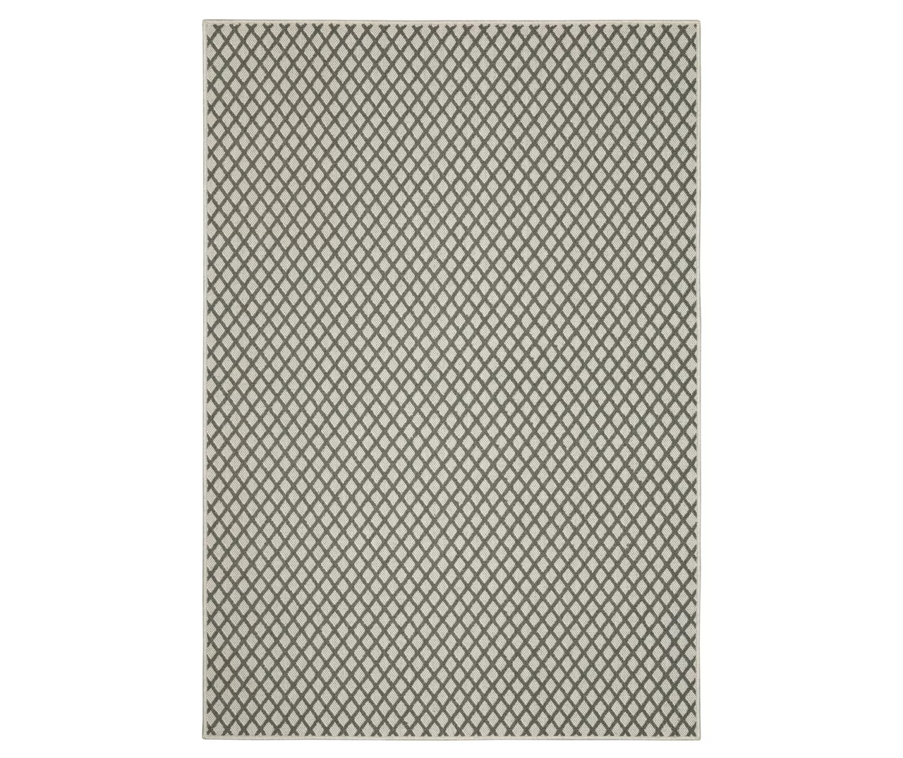 Torde Beige & Gray Lattice Outdoor Area Rug 8 Torde Beige & Gray Lattice Outdoor Area Rug - Image 6