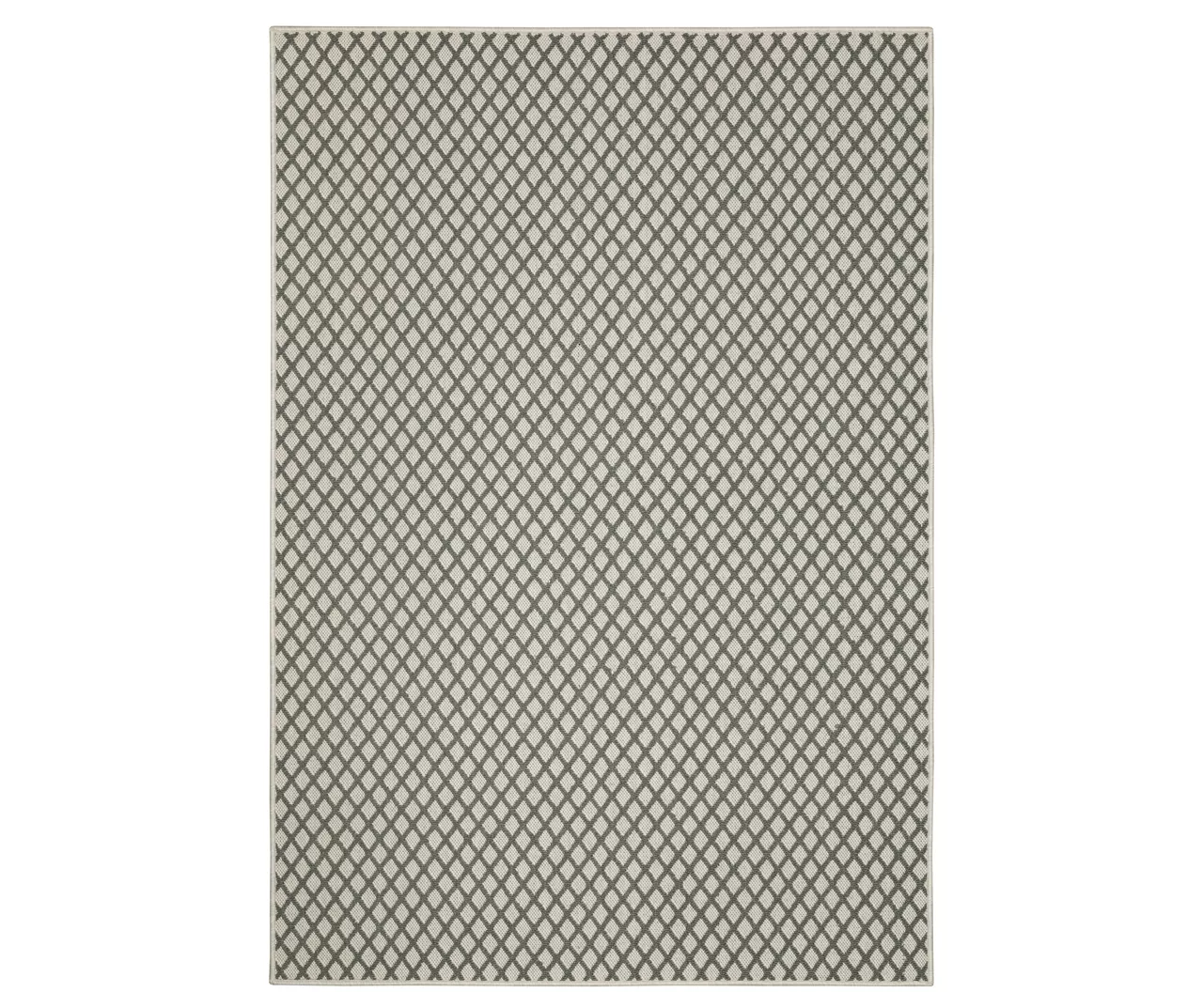 Torde Beige & Gray Lattice Outdoor Area Rug 7 Torde Beige & Gray Lattice Outdoor Area Rug - Image 5
