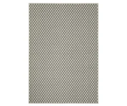 Torde Beige & Gray Lattice Outdoor Area Rug, (5.3' X 7.3')