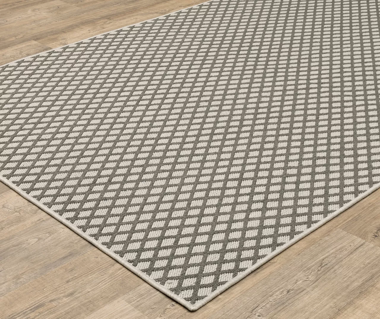 Torde Beige & Gray Lattice Outdoor Area Rug 12 Torde Beige & Gray Lattice Outdoor Area Rug - Image 10