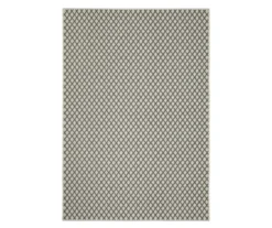 Torde Beige & Gray Lattice Outdoor Area Rug, (1.1' X 3.9')