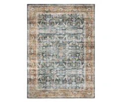 Charlotte Blue & Brown Floral Area Rug