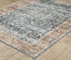 Charlotte Blue & Brown Floral Area Rug -DHP Sales Store 810584788 2