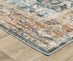 Charlotte Blue & Brown Floral Area Rug -DHP Sales Store 810584788 3