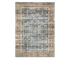 Charlotte Blue & Brown Floral Area Rug -DHP Sales Store 810584796 1
