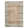 Chloe Rust & Blue Floral Area Rug, (2' X 3')