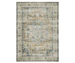 Cheyenne Blue & Tan Floral Medallion Area Rug -DHP Sales Store 810584812 1