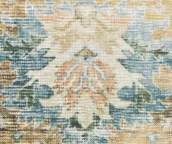 Cheyenne Blue & Tan Floral Medallion Area Rug -DHP Sales Store 810584812 2