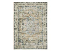 Cheyenne Blue & Tan Floral Medallion Area Rug -DHP Sales Store 810584813 1