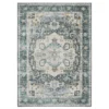 Childers Blue & Beige Floral Medallion Area Rug, (3.6' X 5.6') -DHP Sales Store 810584819 1