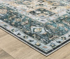 Childers Blue & Beige Floral Medallion Area Rug, (3.6' X 5.6') -DHP Sales Store 810584819 2