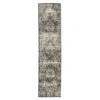 George Gray & Black Floral Medallion Area Rug, (1.1' X 7.6') 1 George Gray & Black Floral Medallion Area Rug, (1.1' X 7.6') -DHP Sales Store 810584853