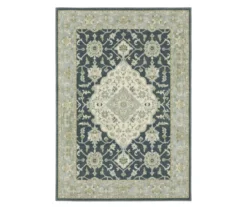 Thornfield Blue & Green Floral Medallion Area Rug