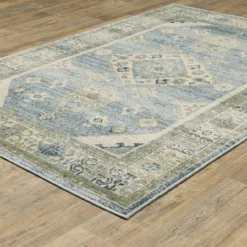 Jefferson Bue & Beige Geometric Medallion Area Rug -DHP Sales Store 810584893 1 1