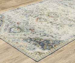 Ludlow Blue & Tan Floral Medallion Area Rug, (1.1' X 7.3') -DHP Sales Store 810584905 1