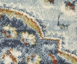 Ludlow Blue & Tan Floral Medallion Area Rug, (1.1' X 7.3') -DHP Sales Store 810584905 4