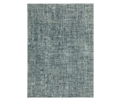 Breckworth Blue Abstract Crosshatch Area Rug