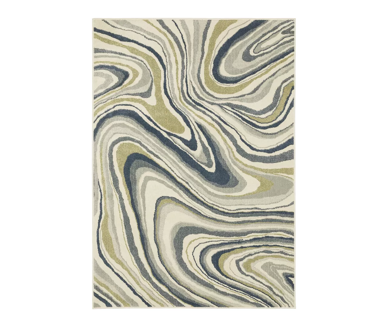 Goodman Ivory & Navy Swirl Area Rug 5 Goodman Ivory & Navy Swirl Area Rug - Image 3