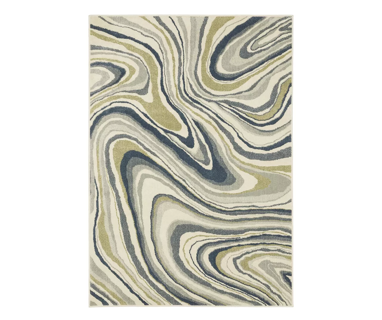 Goodman Ivory & Navy Swirl Area Rug 4 Goodman Ivory & Navy Swirl Area Rug - Image 2