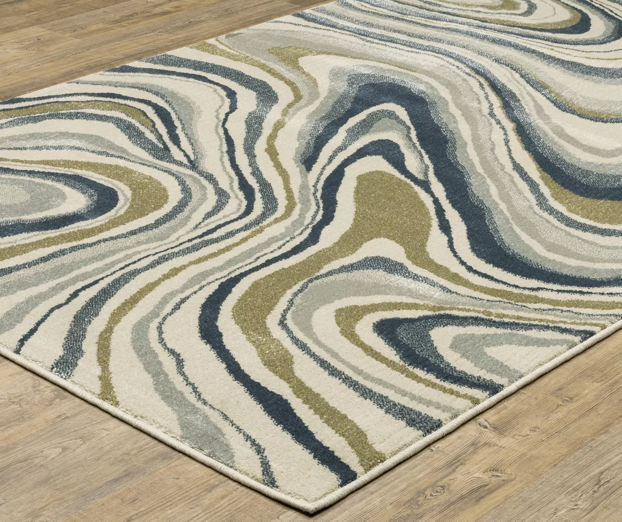 Goodman Ivory & Navy Swirl Area Rug 9 Goodman Ivory & Navy Swirl Area Rug - Image 7